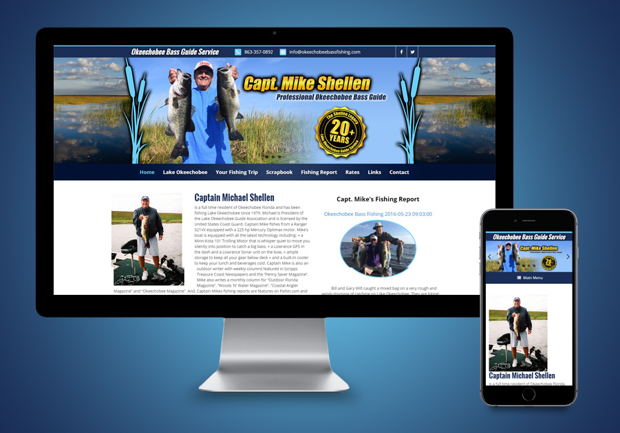 website-design-okeechobee-bass-fishing - JH Design Unlimited