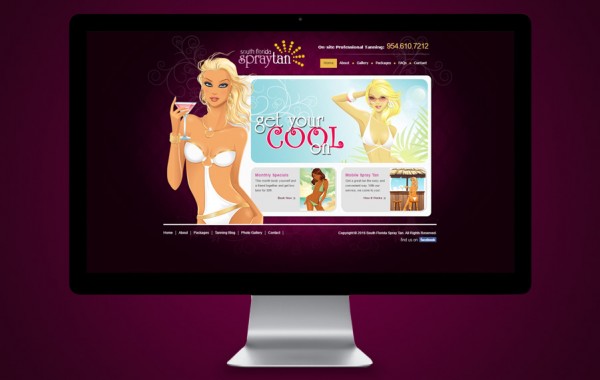 South Florida Website Design - South FL Spray Tan