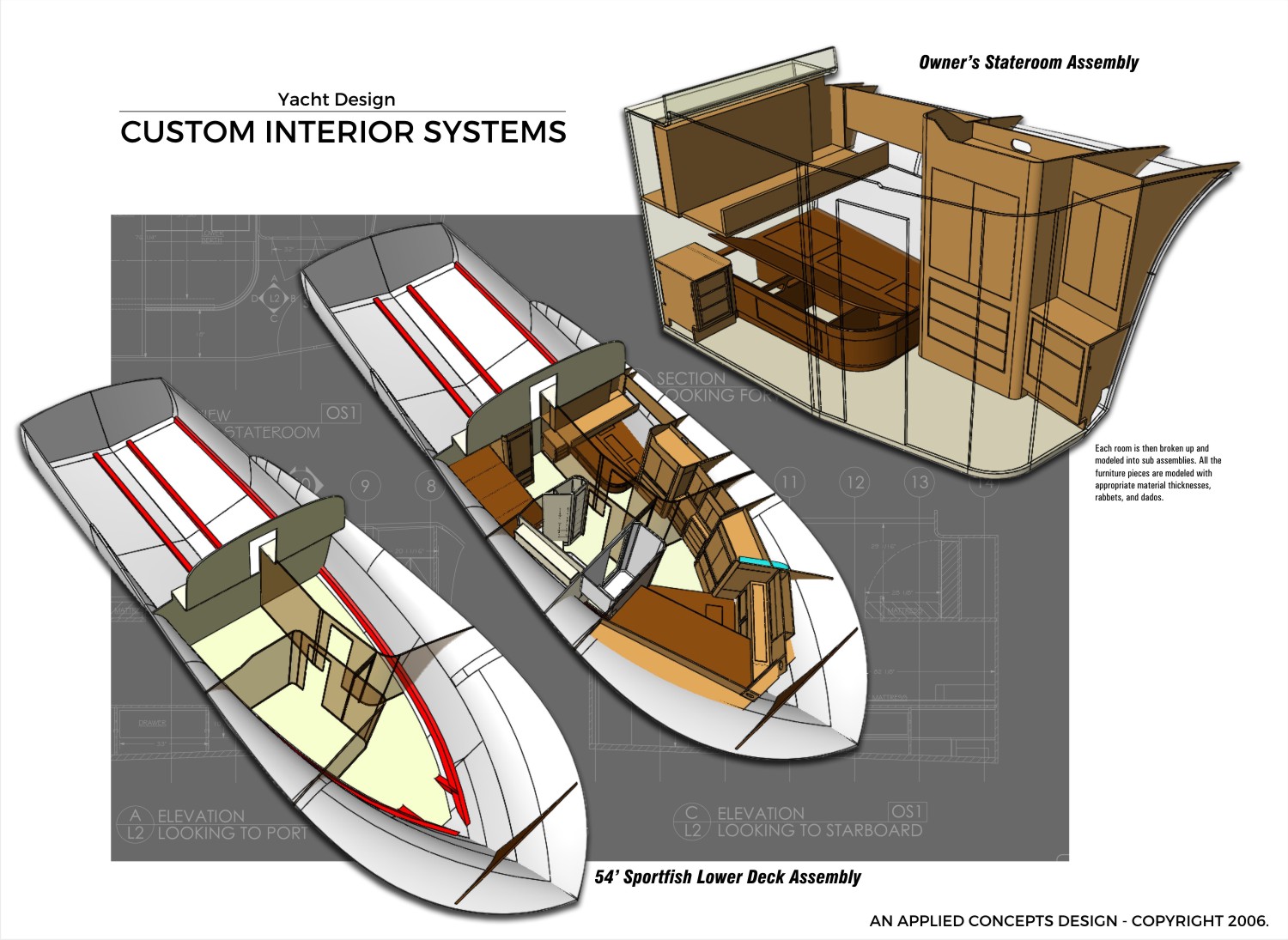 Yacht Design - Furniture Modeling - Florida