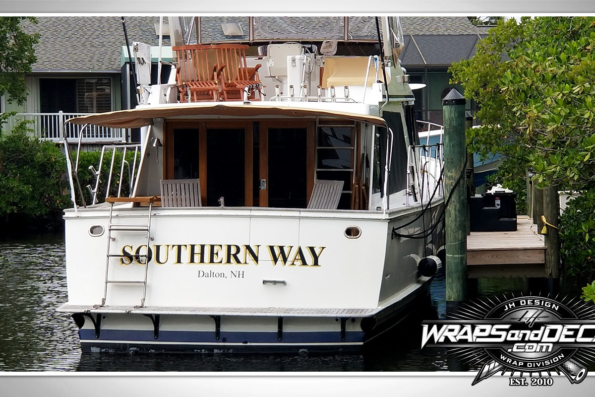 Transom Lettering Palm City