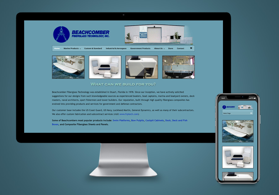 Website Design - Beachcomber Fiberglass