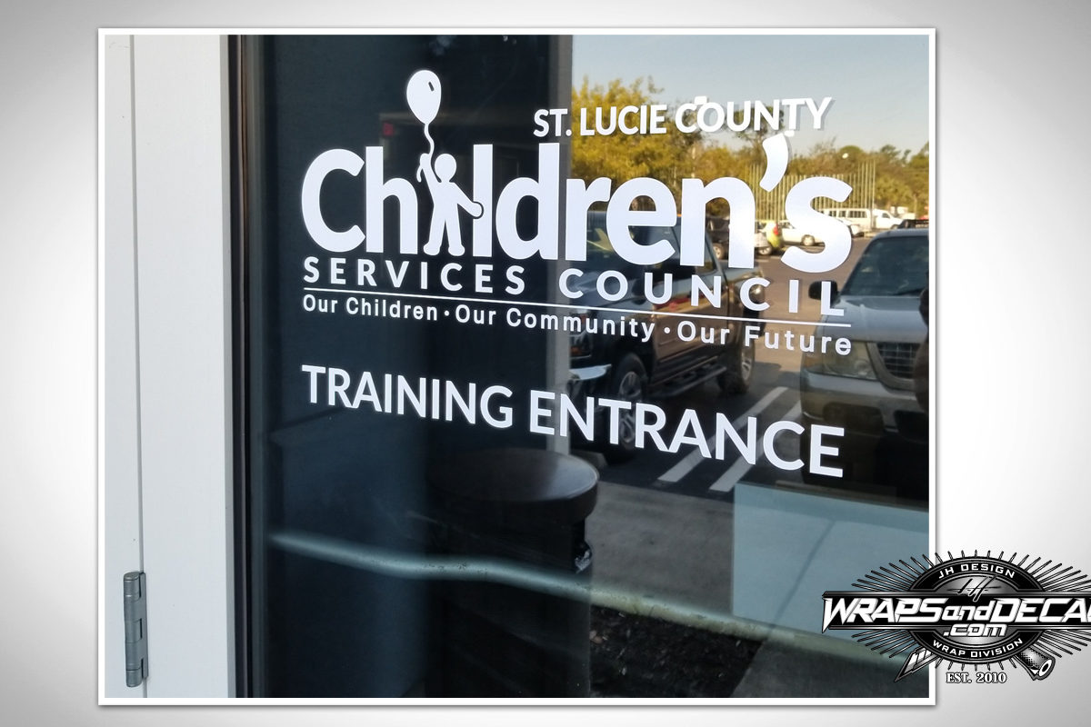 Contour Cut Door Decal for Office Doors