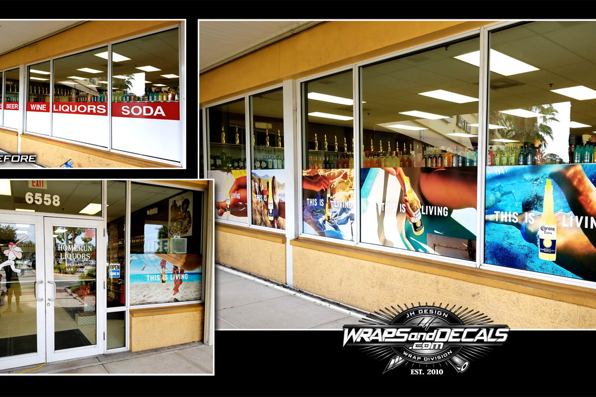 Window &amp; Door Graphics for Liquor Store